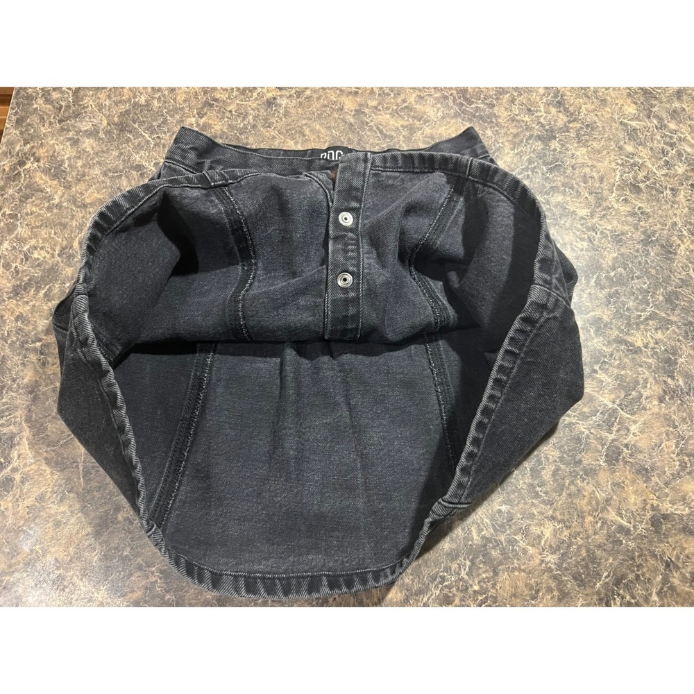 BDG Urban Outfitters Washed Black Denim Button A-Line Mini Skirt Small grunge - Picture 7 of 7